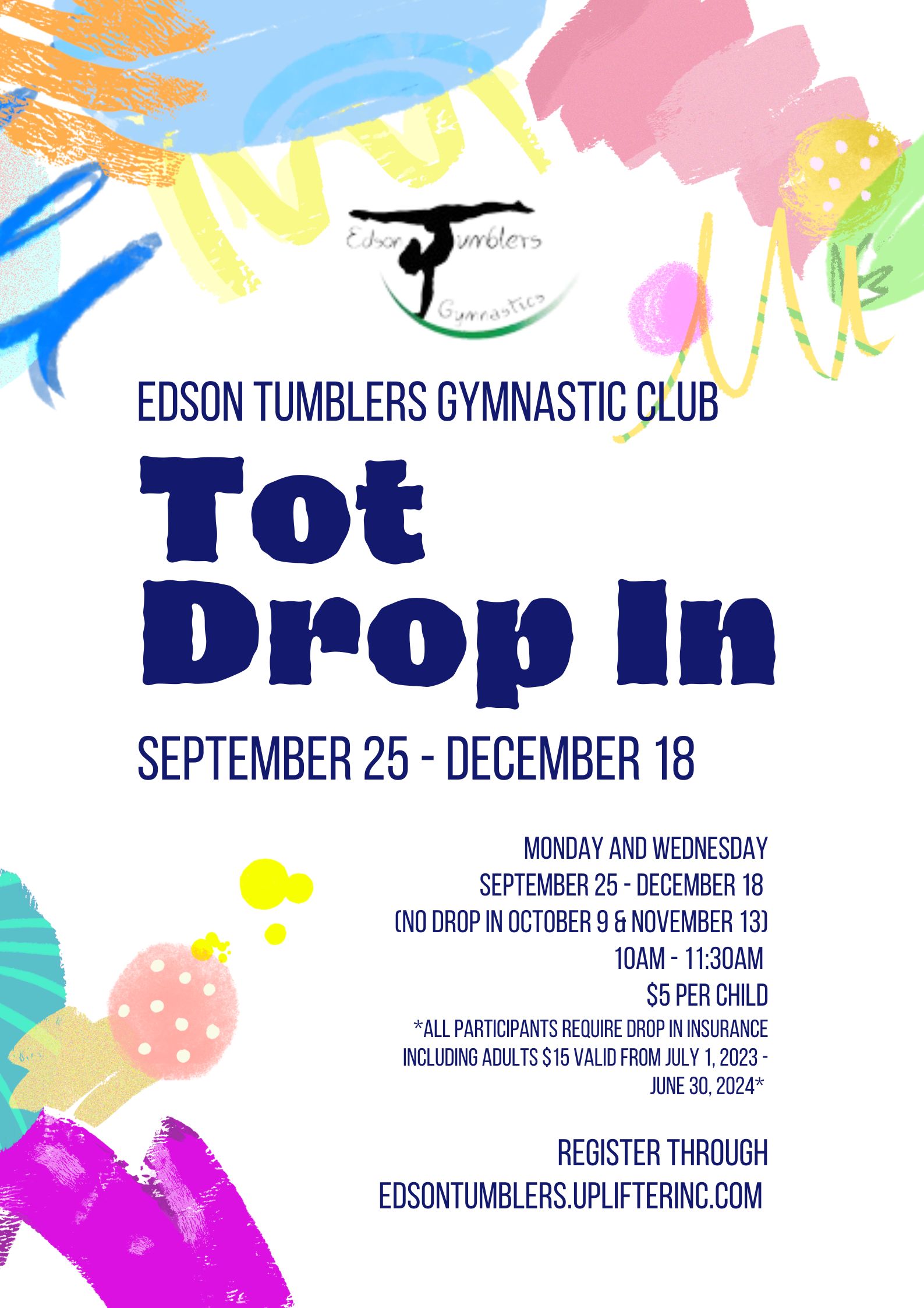 Drop In Edson Tumblers Gymnastics powered by Uplifter